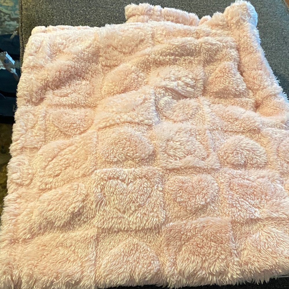 Luxurious Pink Plush Throw Blanket